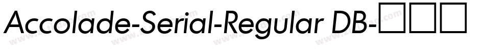 Accolade-Serial-Regular DB字体转换
